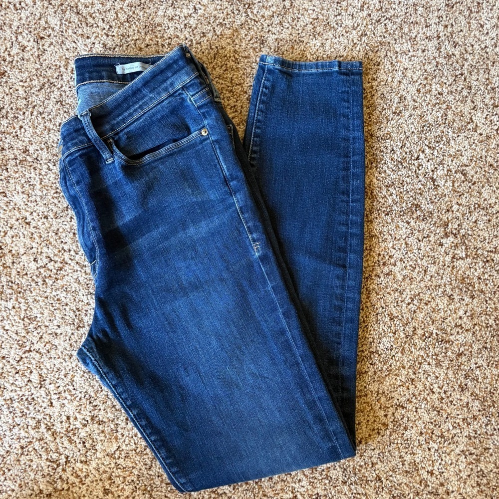 Frame Denim Women Le Skinny de Jeanne Jean Size 32 (Fits 30") Dark Blue Mid Rise